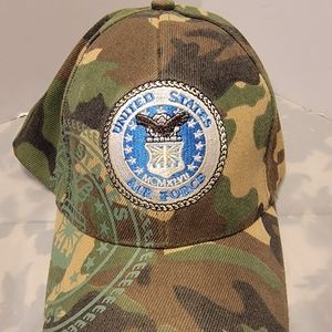 USAF US Air Force Cam Military Camo Strap Back Hat